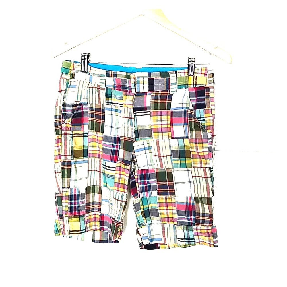 J.Crew Patchwork shorts with free scarf!